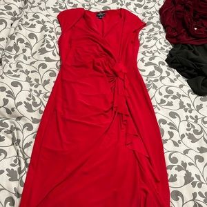 American Living Ruched Coral Dress